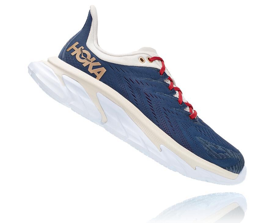 Hoka One One Koşu Ayakkabısı Erkek Mavi/Beyaz - Clifton Edge - NO4573189